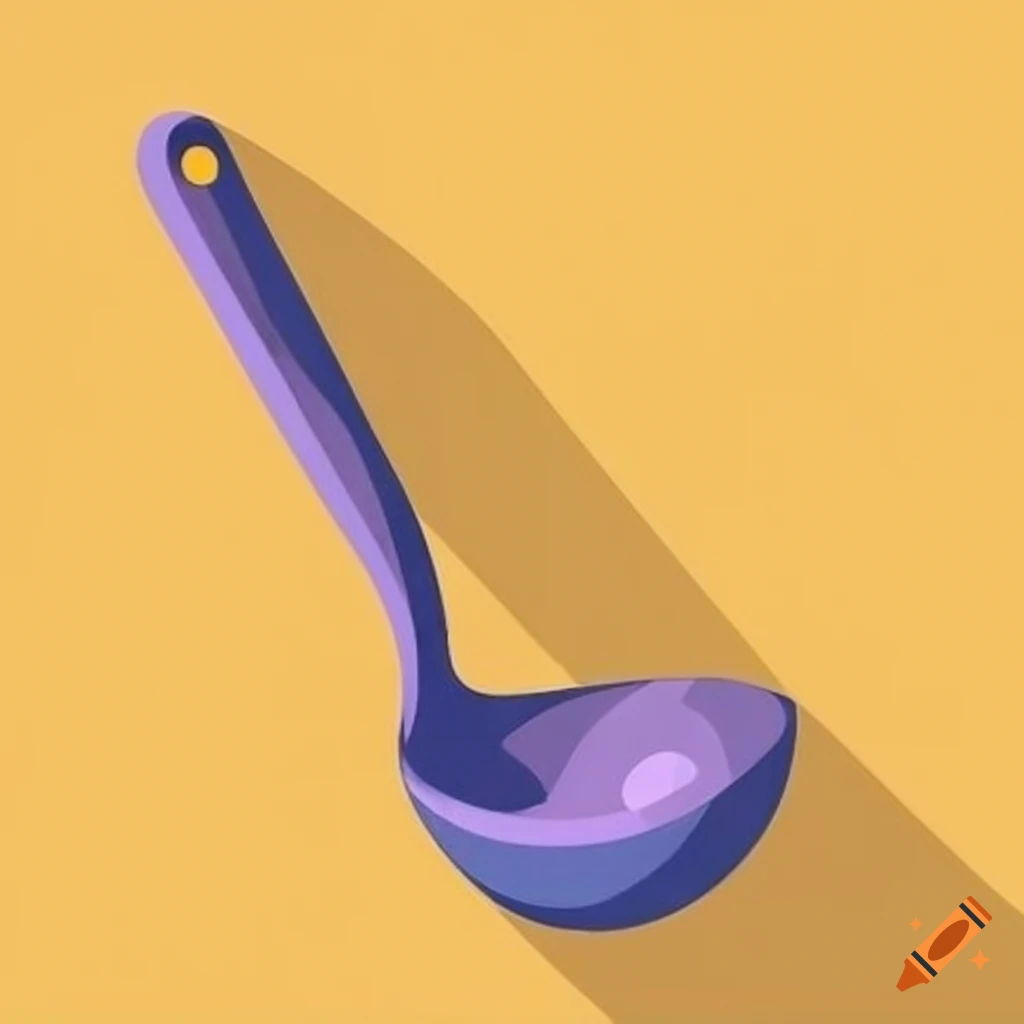 Ladle in flat style