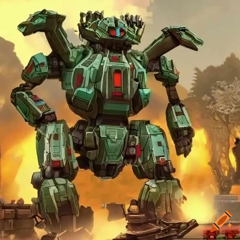 Botanical Mech Battleground with stunning details