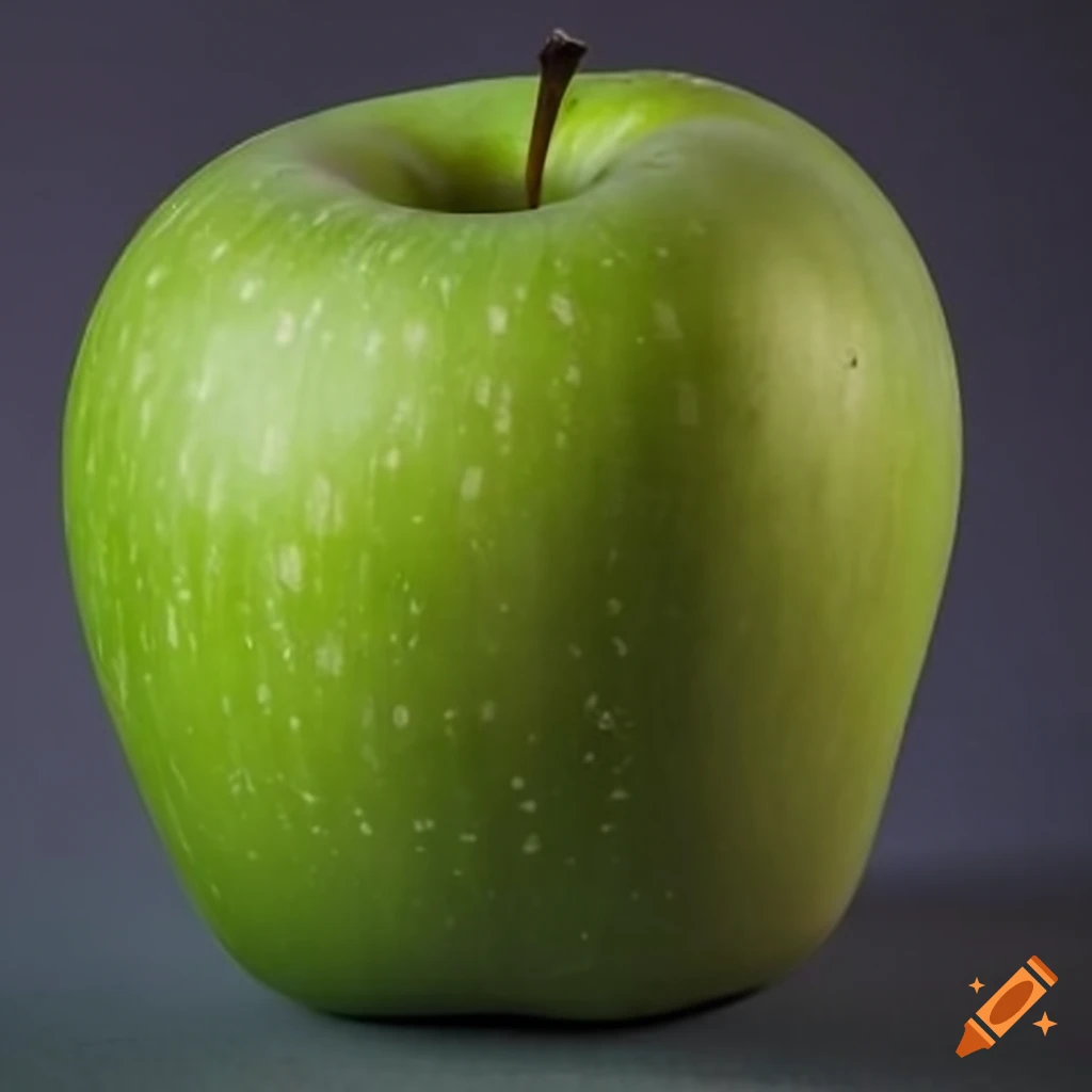 Hyperrealistic green apple