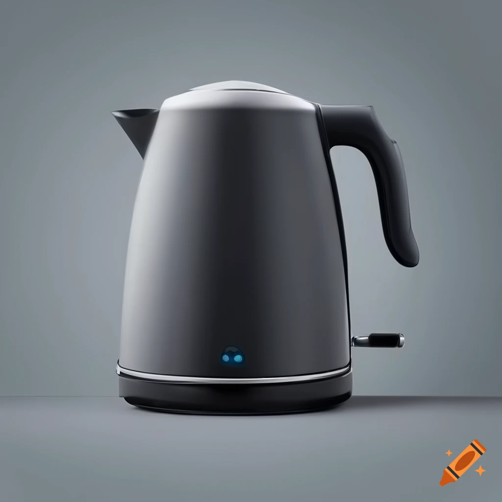 Modern black electric kettle with dual-function features