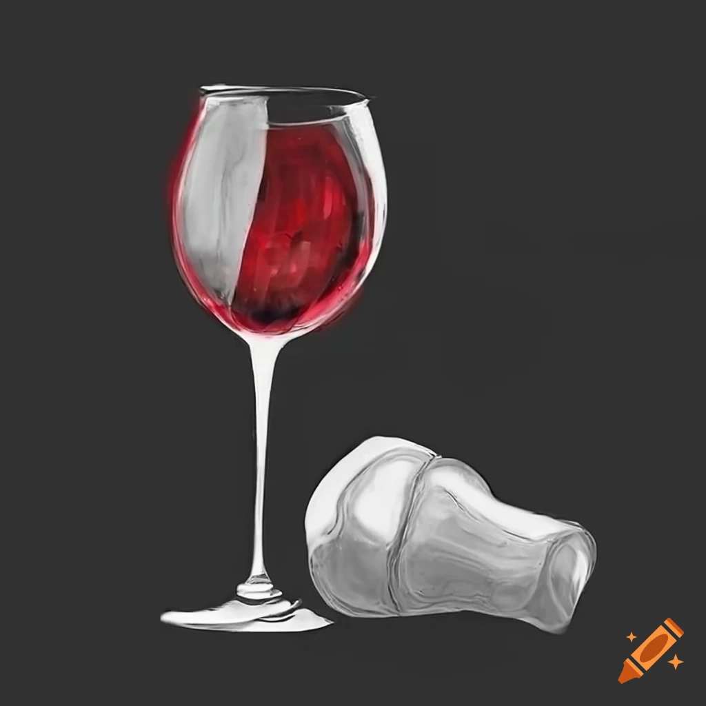 Red wine glass next to a baby bottle