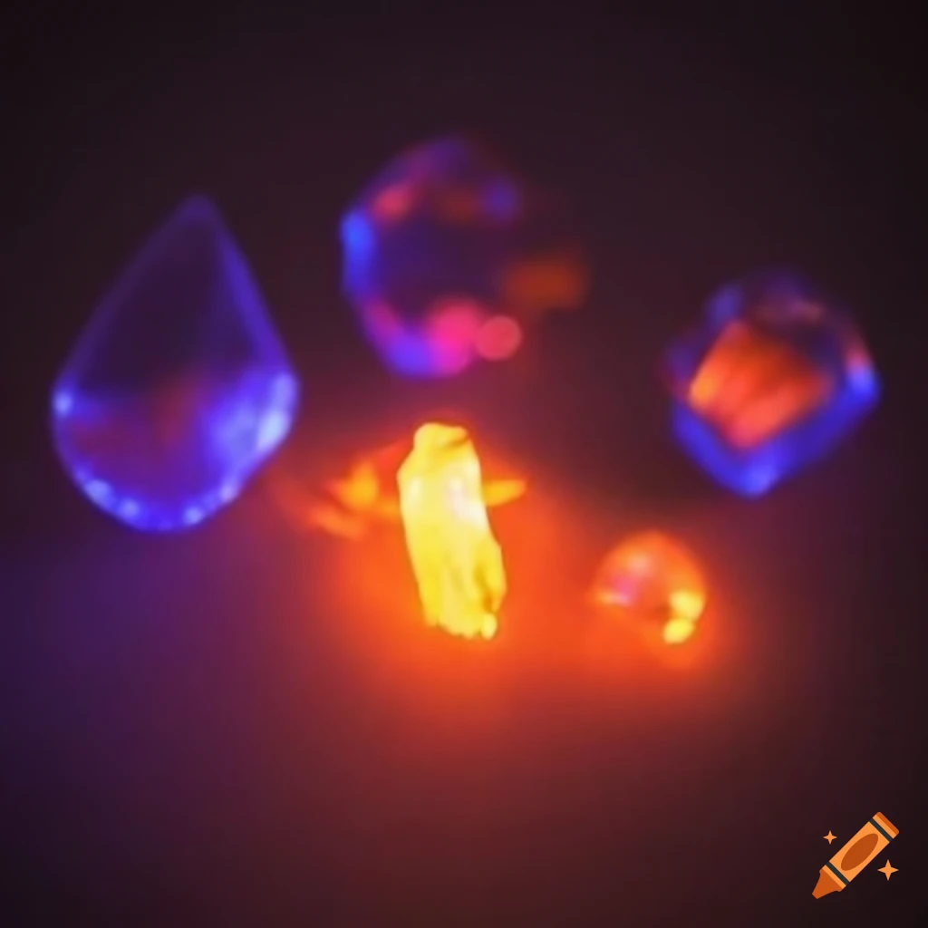 Glowing crystals