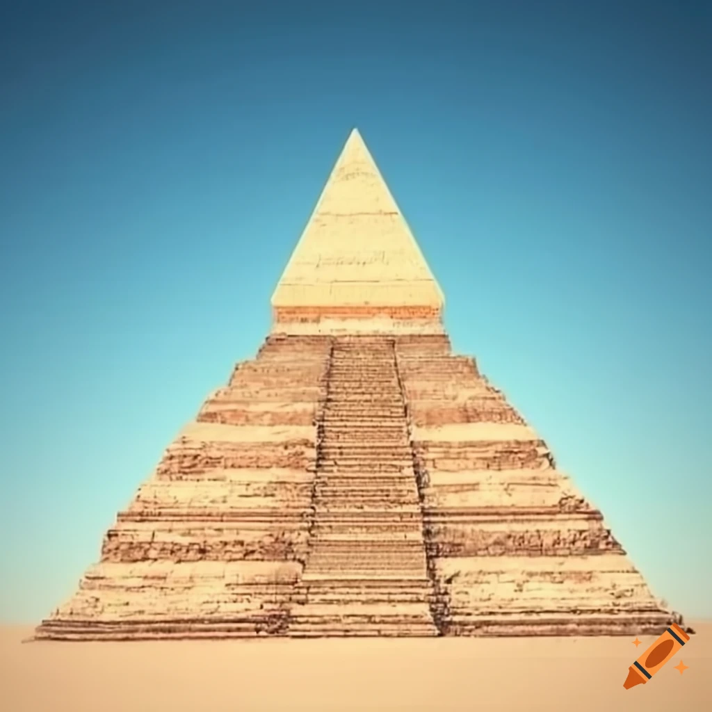 Front view of a pyramid