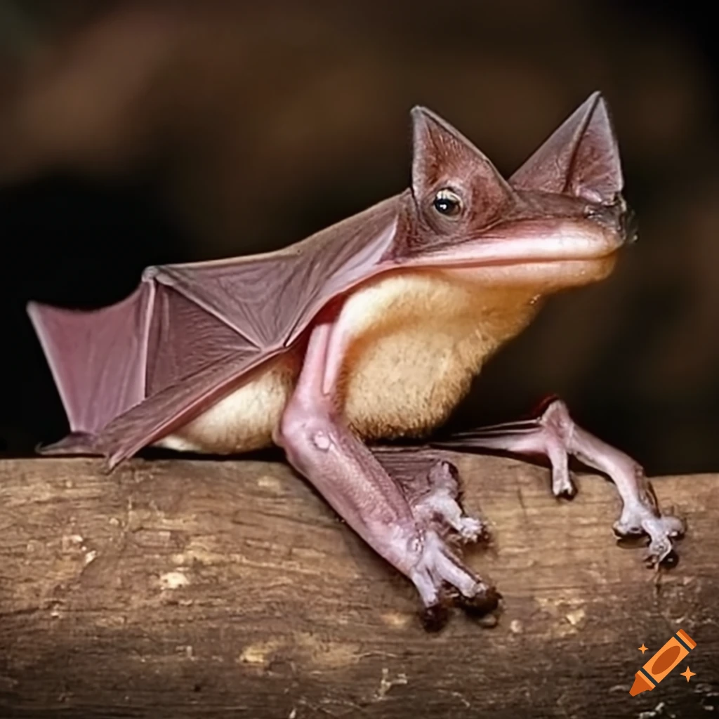 Bat-frog hybrid creature
