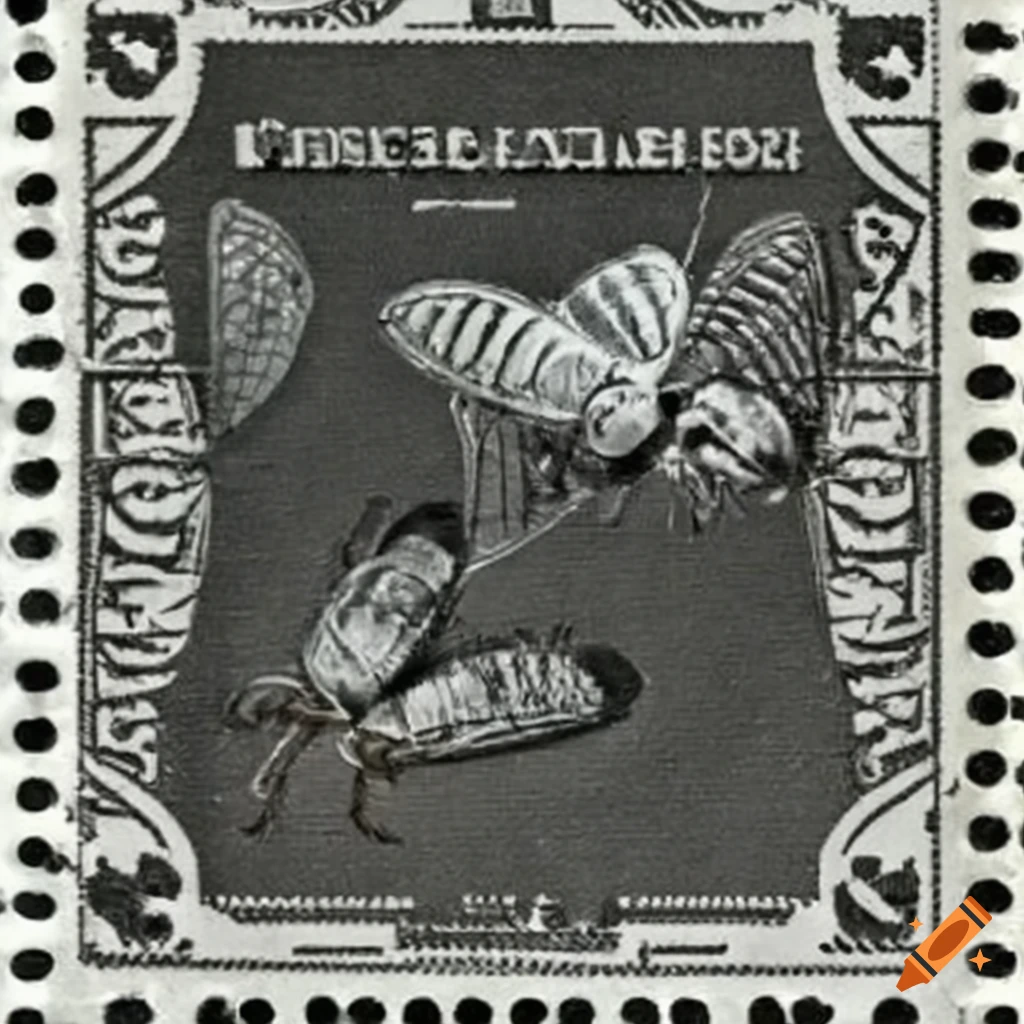 Commemorative cicada postage stamp