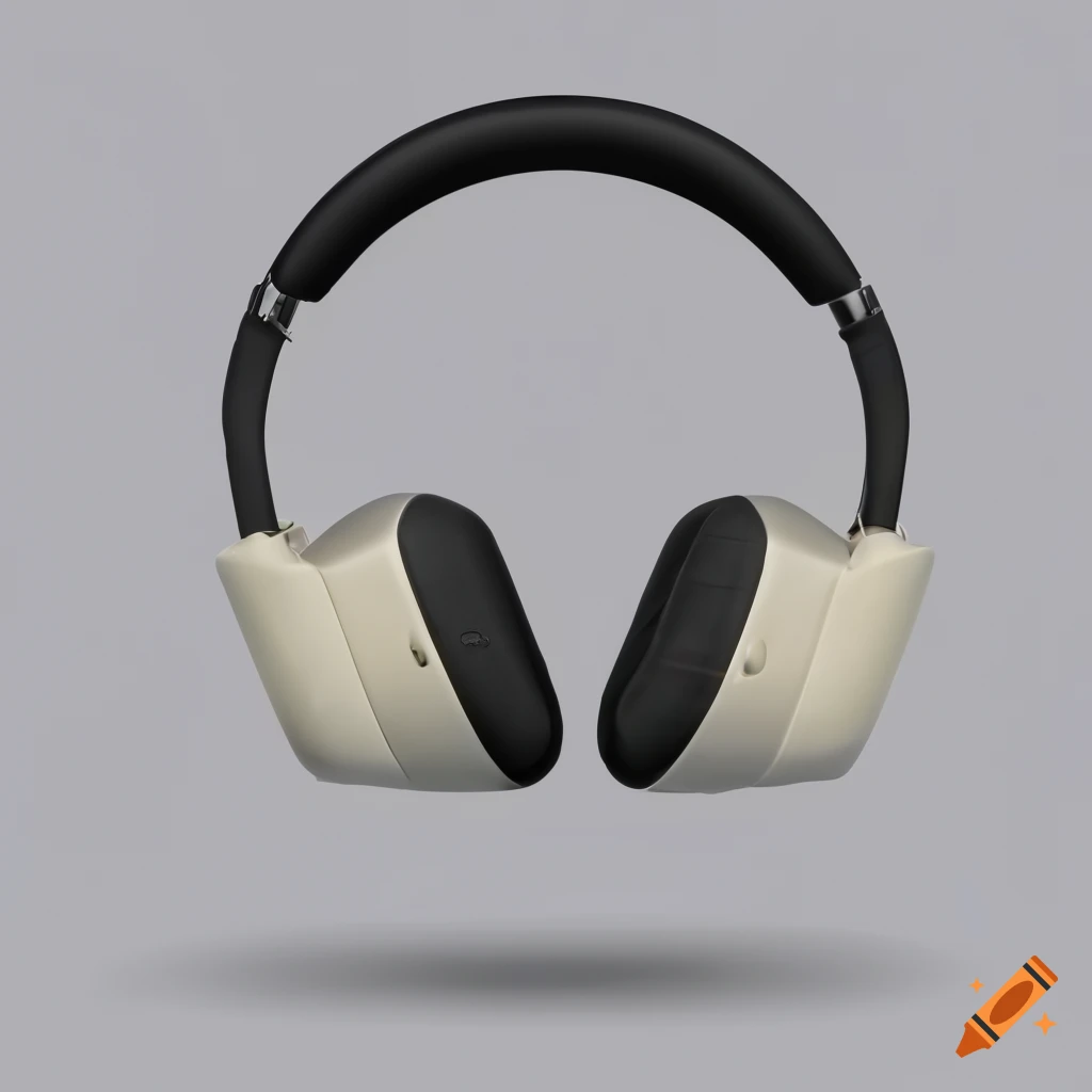 Wireless headphones on a white background
