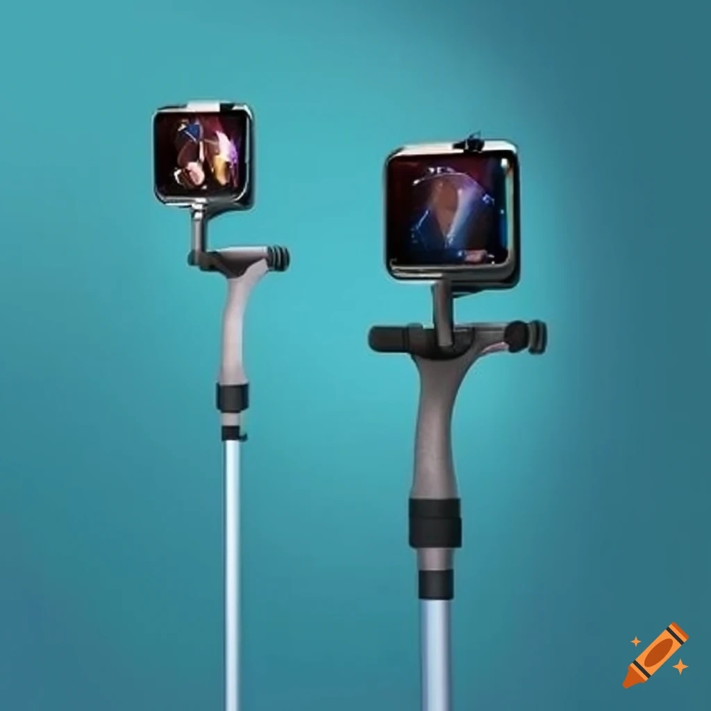 Multi-functional crutch with navigation, selfie stick, and emergency tools