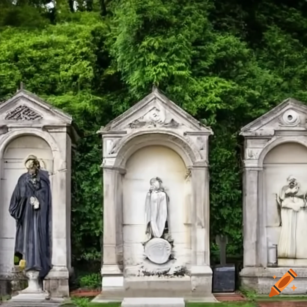 Cemetery with an Italian cultural theme