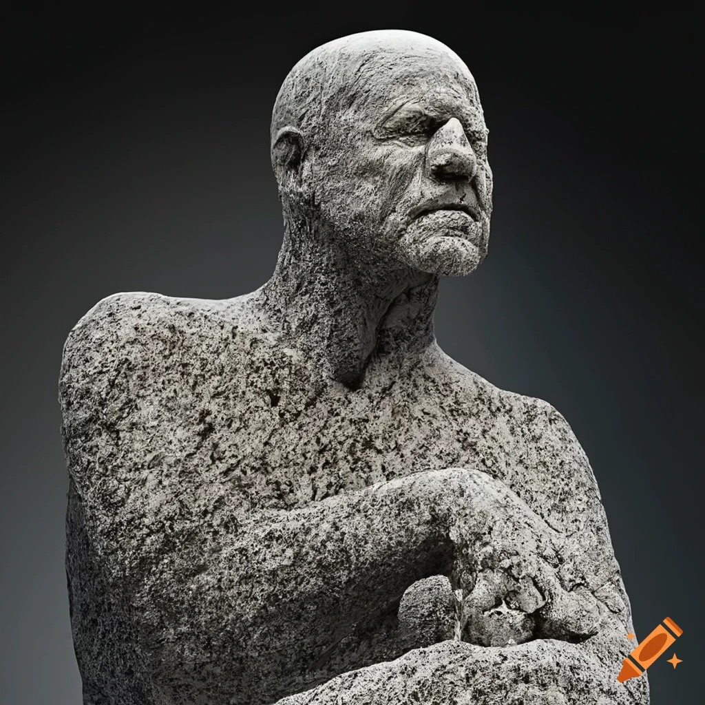 Contemporary commemorative sculpture honoring men who died of silicosis