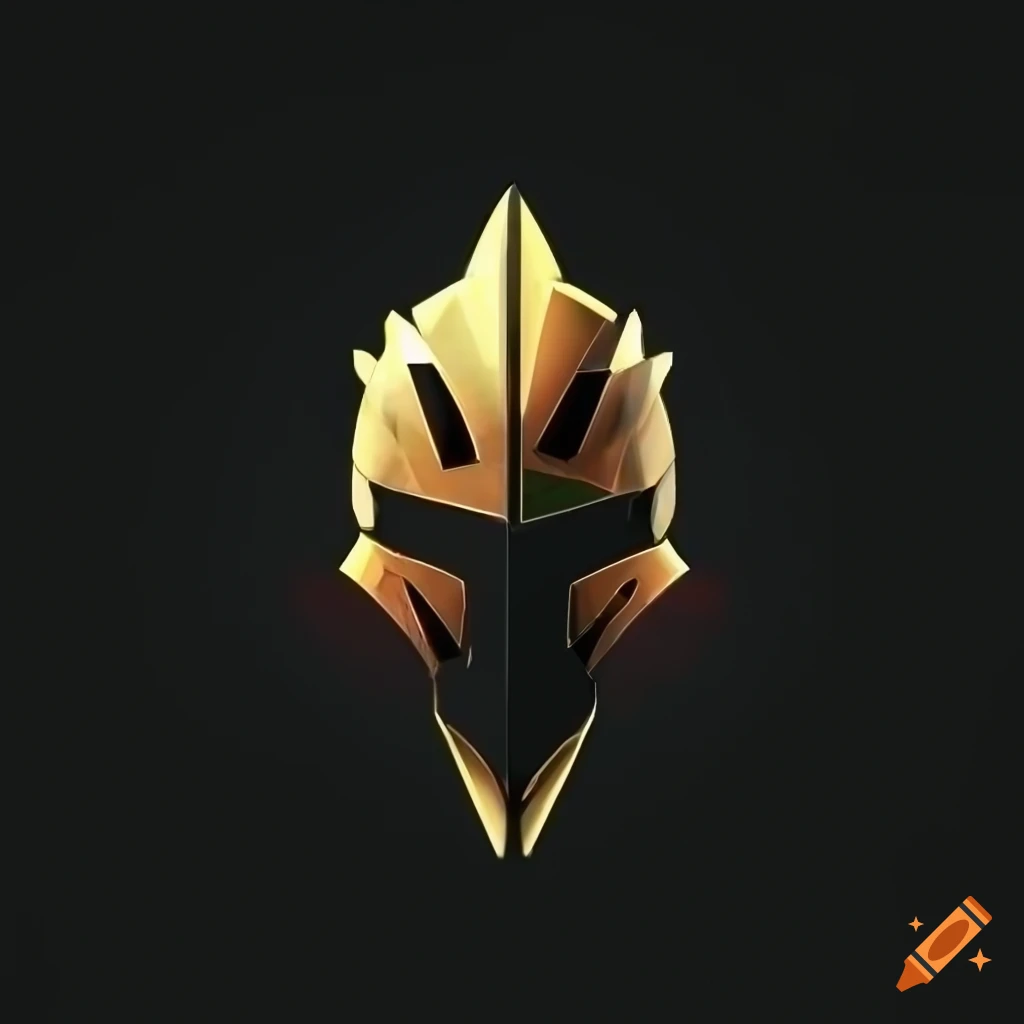 Stylized black diamond outlined in gold in a logo design