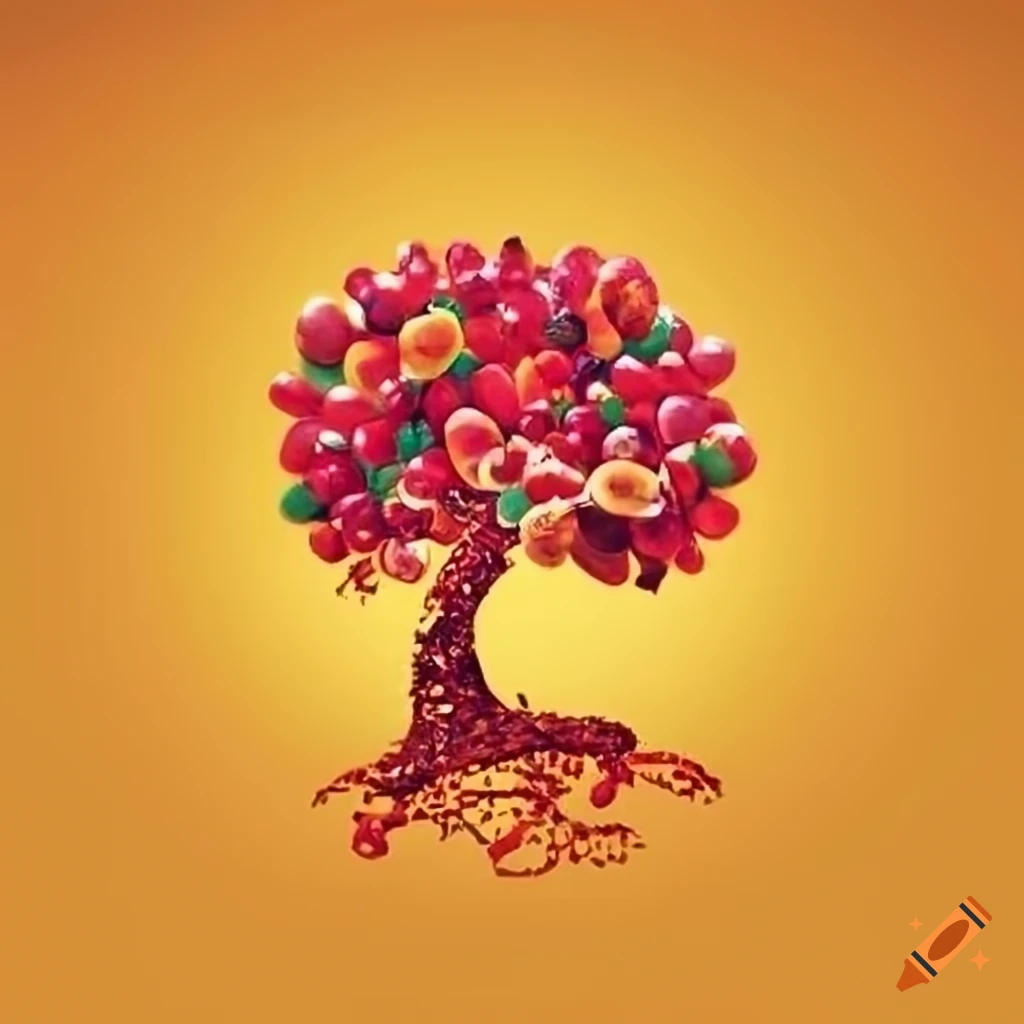 Logo of BirraFresco depicting a tree with various fruits