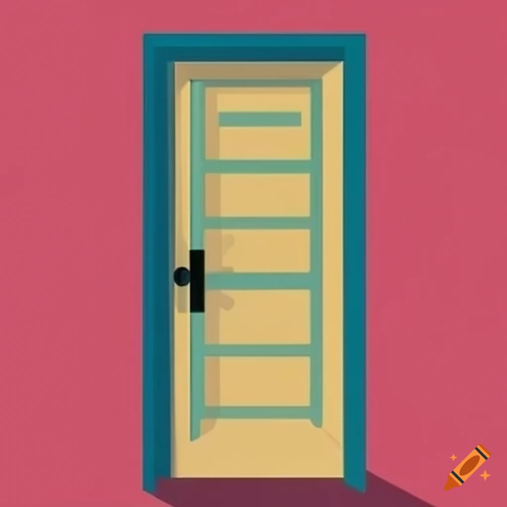 Flat style door design