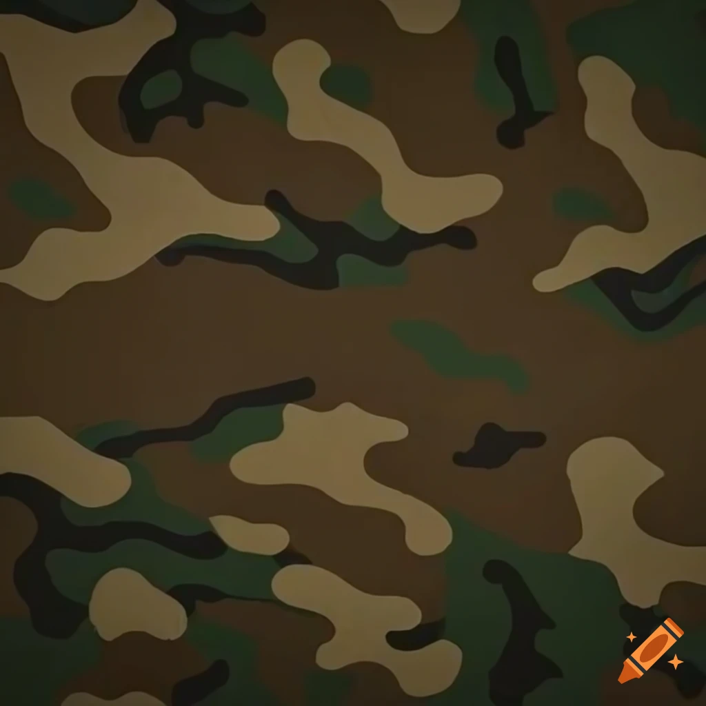 Detailed woodland military camouflage texture for background design