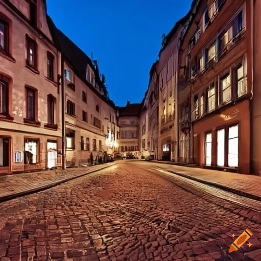 Empty European-style street view