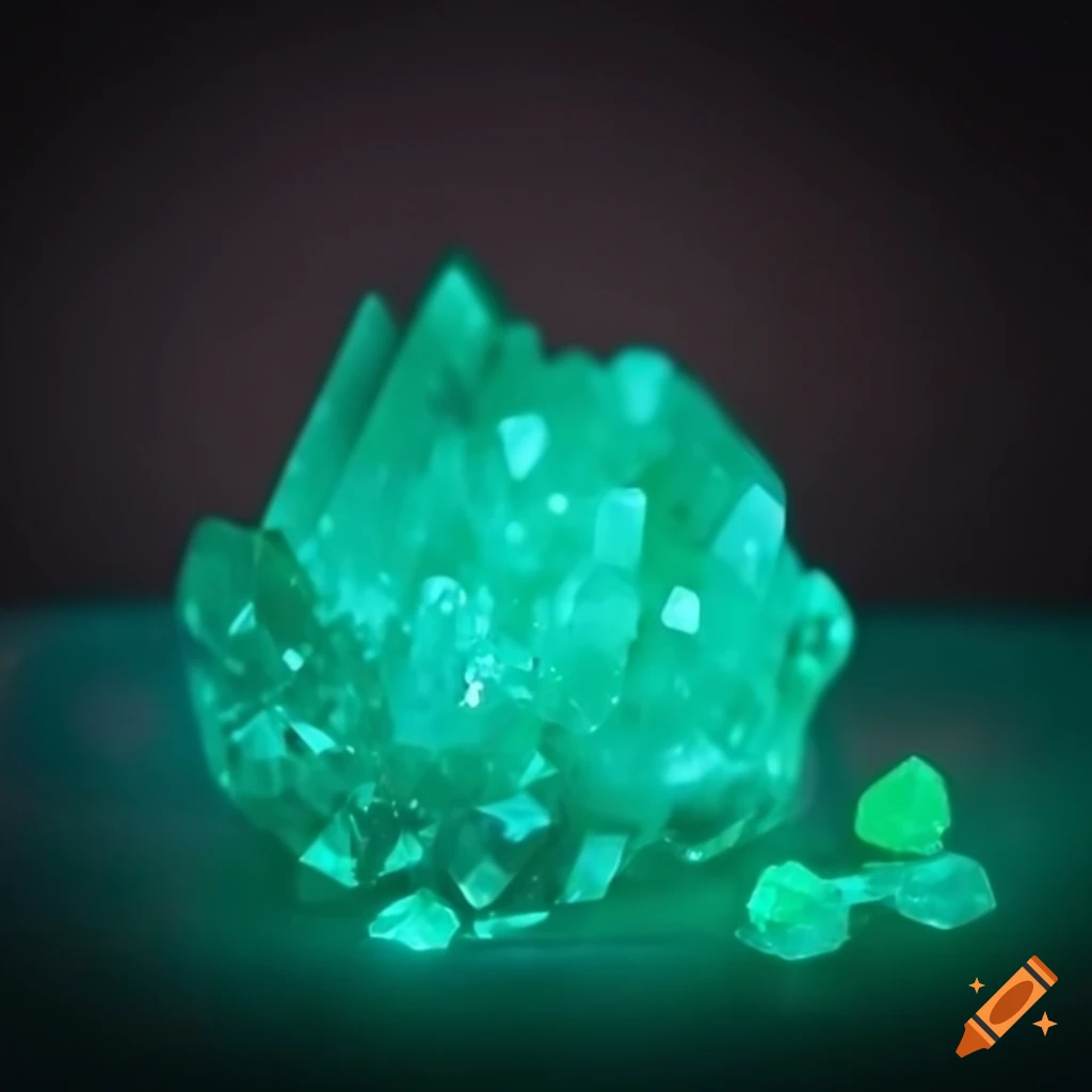 Glowing crystals