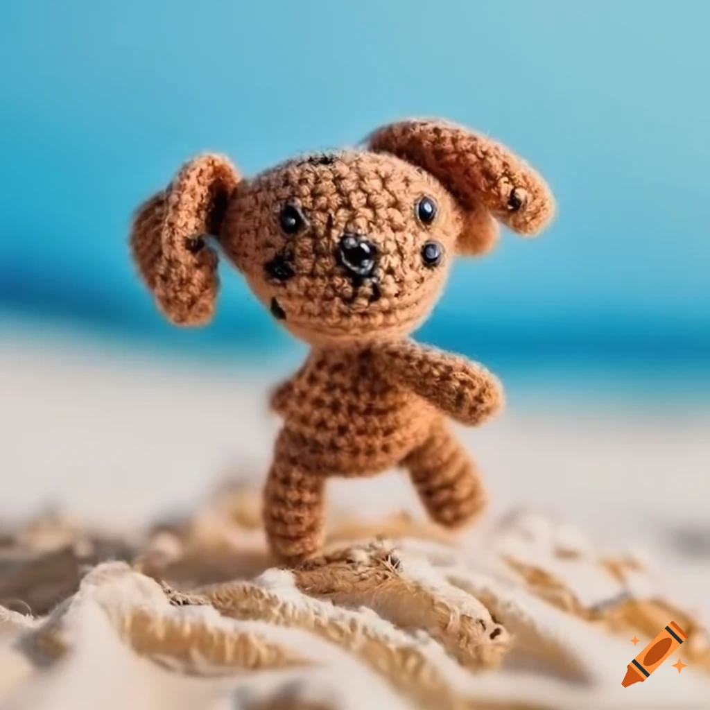 Miniature Pinscher dog jumping and playing on a white sand beach