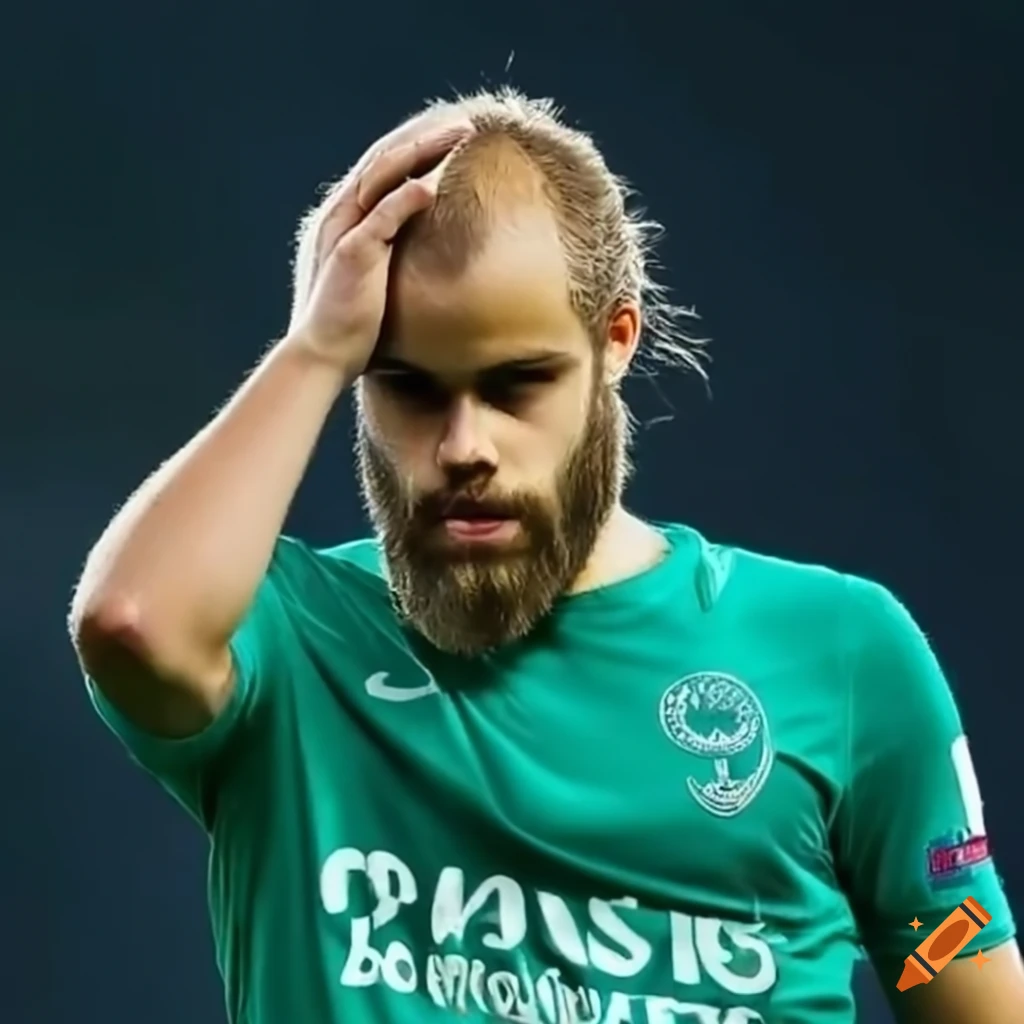 Teemu pukki embracing a stuffed animal on Craiyon