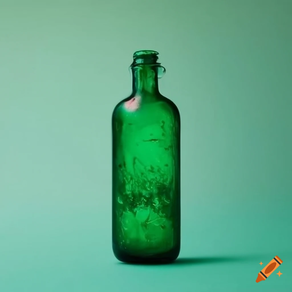 Dark green Garroting Gas in a unique glass bottle