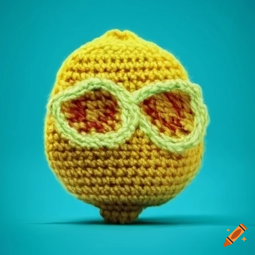 Amigurumi lemon crochet in Discord logo style