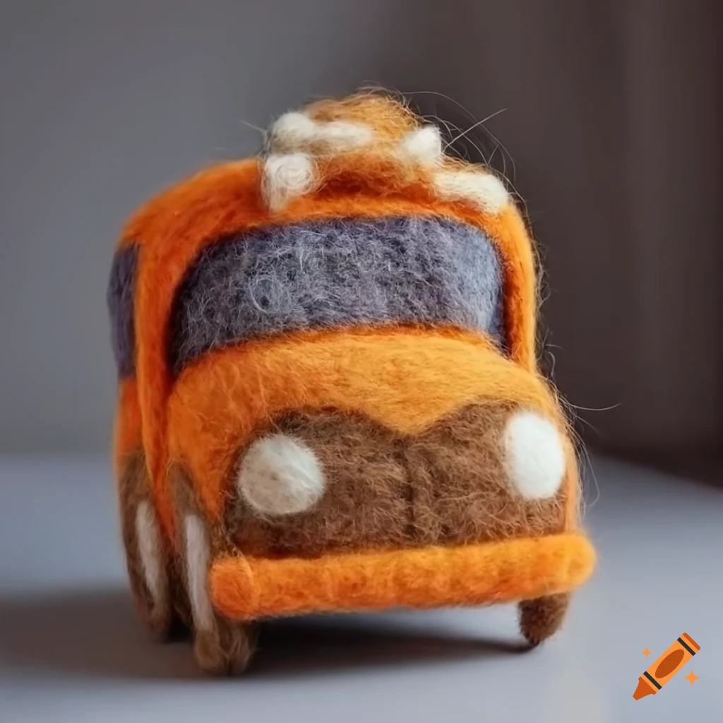 Felted Wool Ghibli-inspired cute cat bus