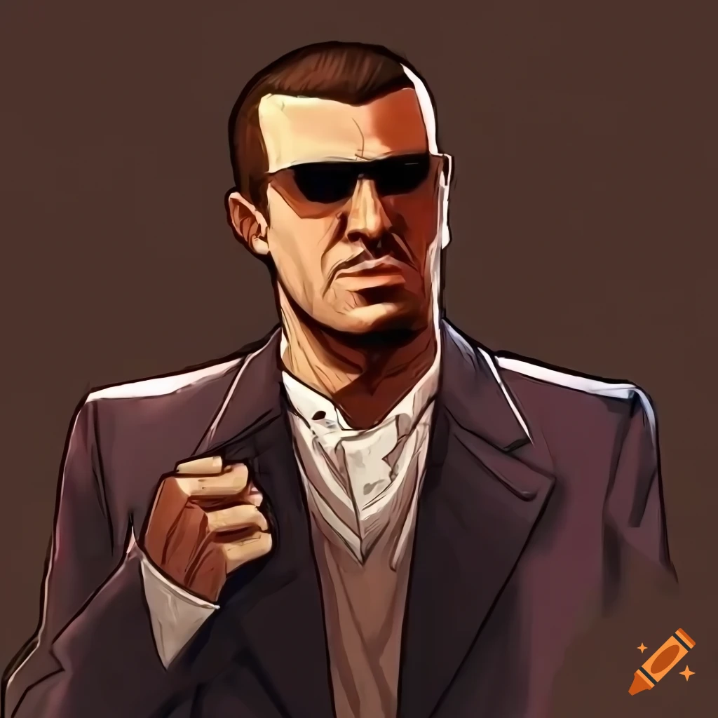 Gangster character resembling GTA San Andreas style