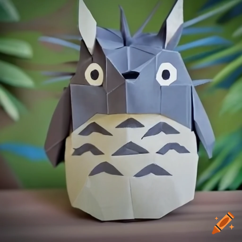 Totoro origami art