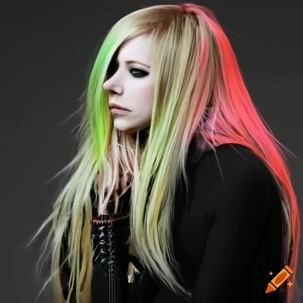 Avril lavigne artistic portrait inspired by frank cho on Craiyon