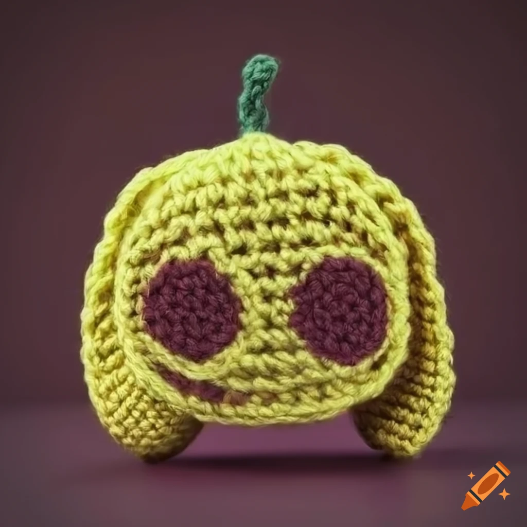 Amigurumi lemon crochet in Discord logo style
