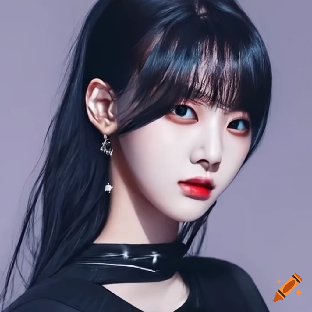 chinese-kpop-idol-with-black-hair-and-exotic-features-on-craiyon