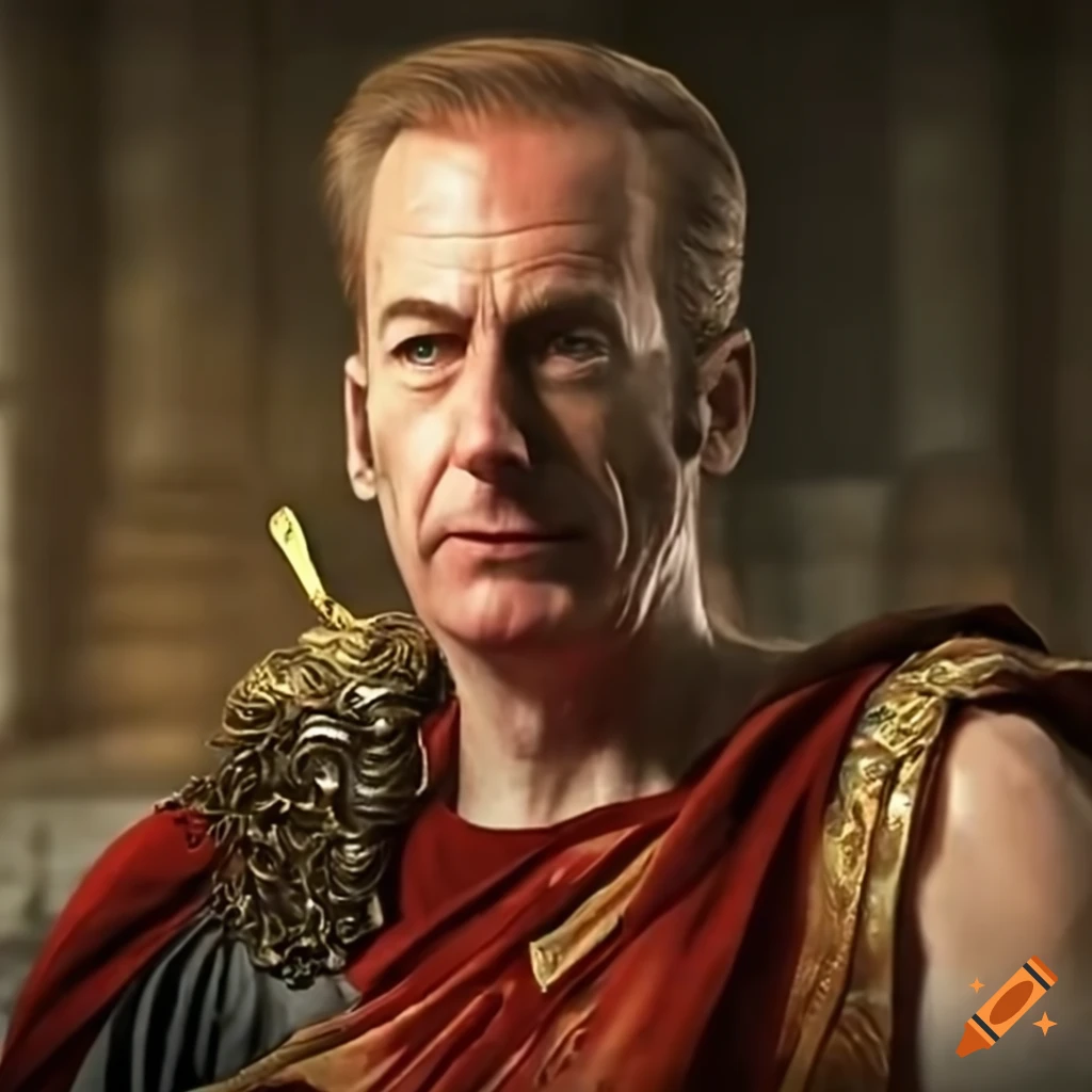 Bob Odenkirk portrayed as a Roman god