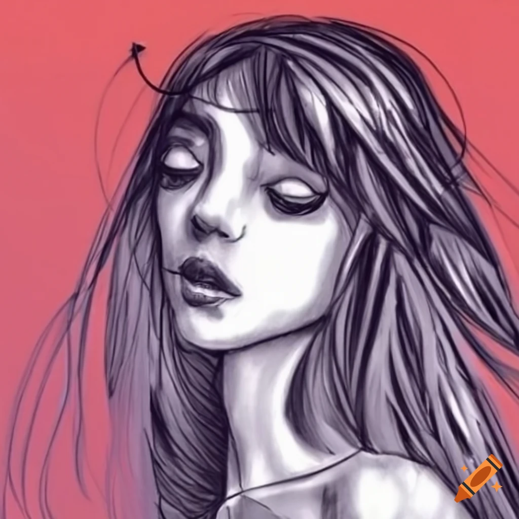 Minimalistic portrait in abstract oil paint style on Craiyon