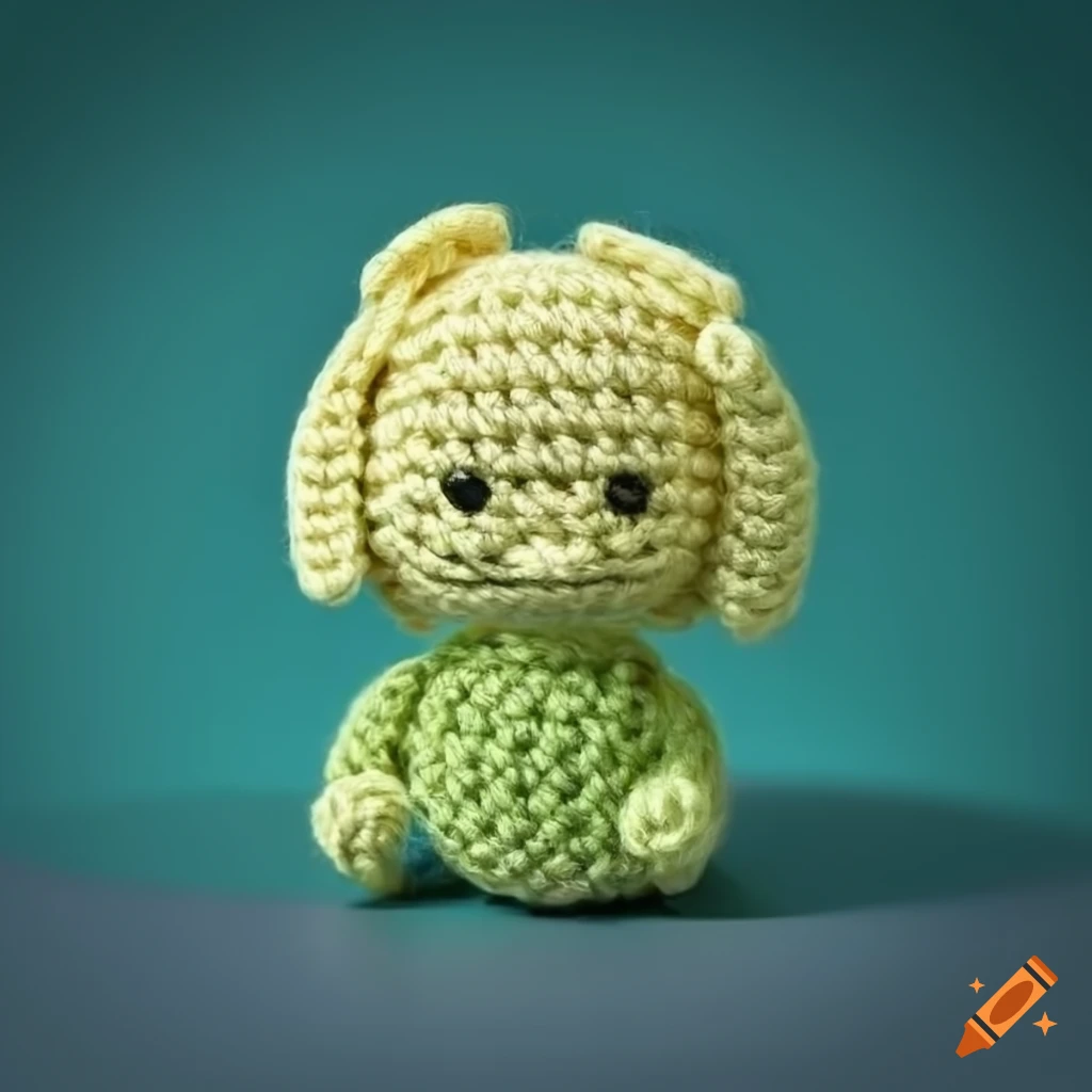 Amigurumi crochet lemon with Discord symbol