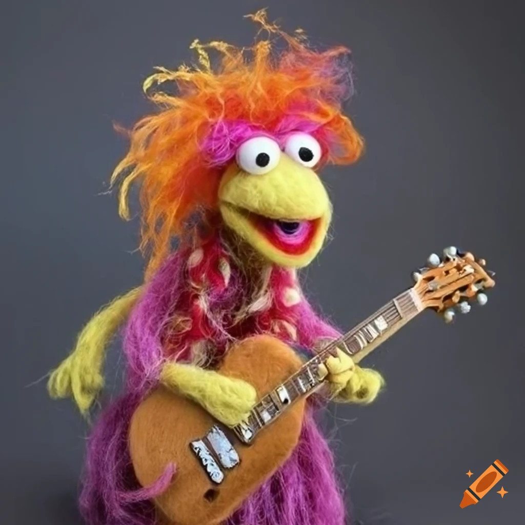Felted wool fraggle rock woman muppet rock band on Craiyon
