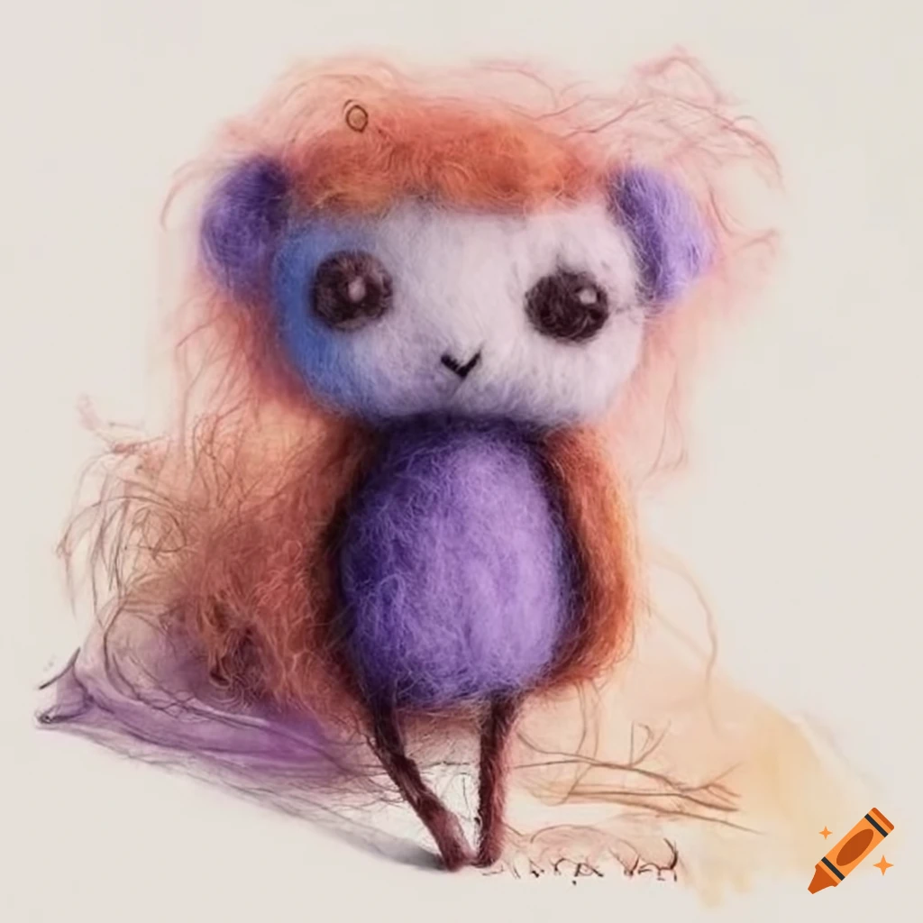 Felted wool creatures with unique outfits and patterns