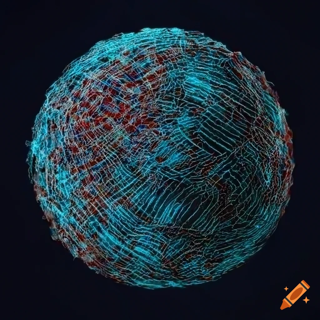 Network transforming into Japanese geometric patterns