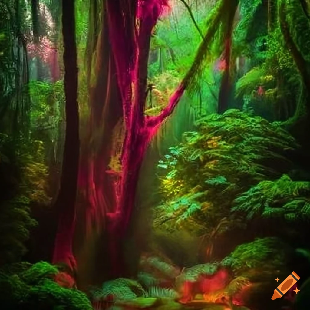 Neon rainforests beckoning