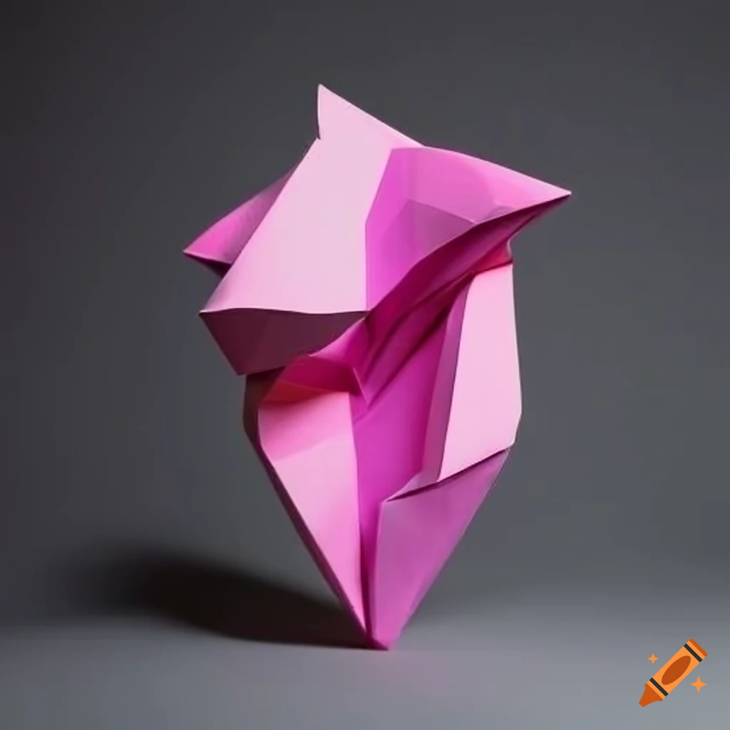 Abstract origami sculpture