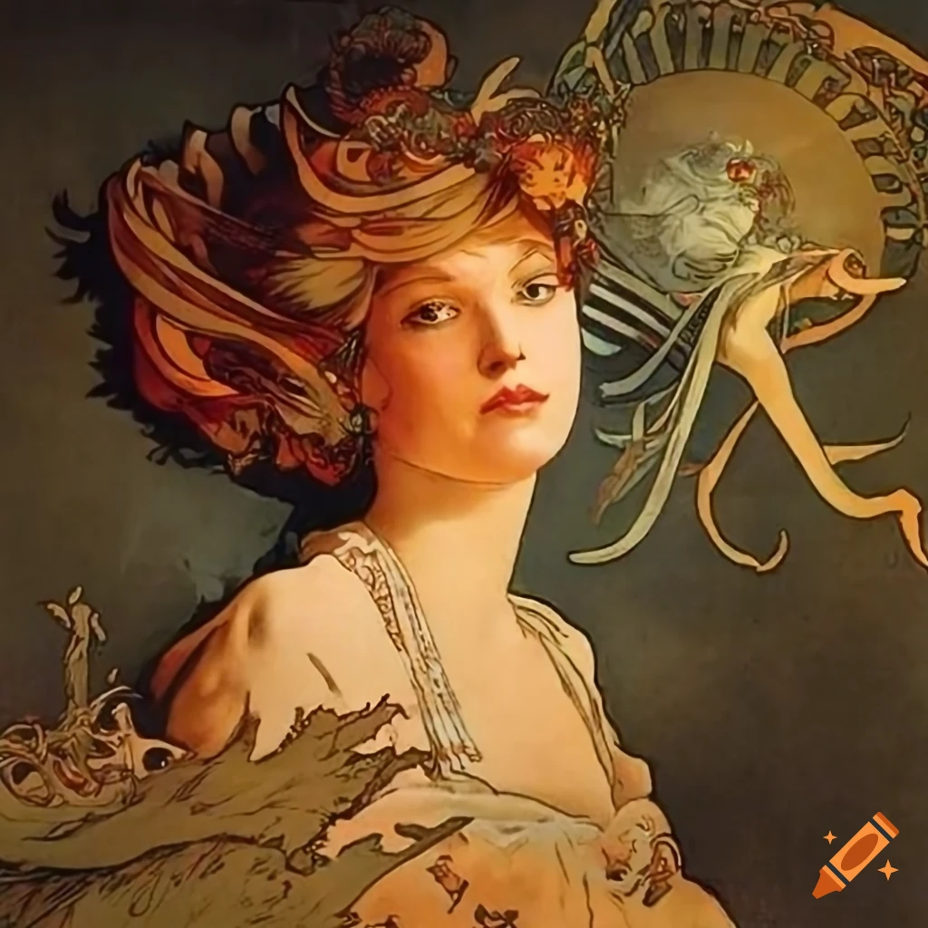 Vintage graphic novel travel poster featuring Alphonse Mucha, Norman Rockwell, James Gurney, and Andrew Wyeth art, Star Fox