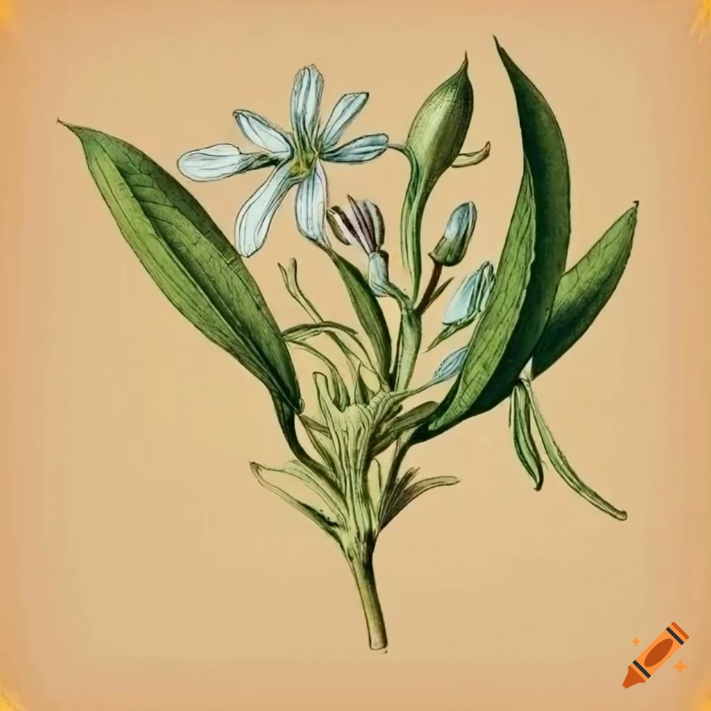 Vintage botanical illustration of Isotoma fluviatilis plant