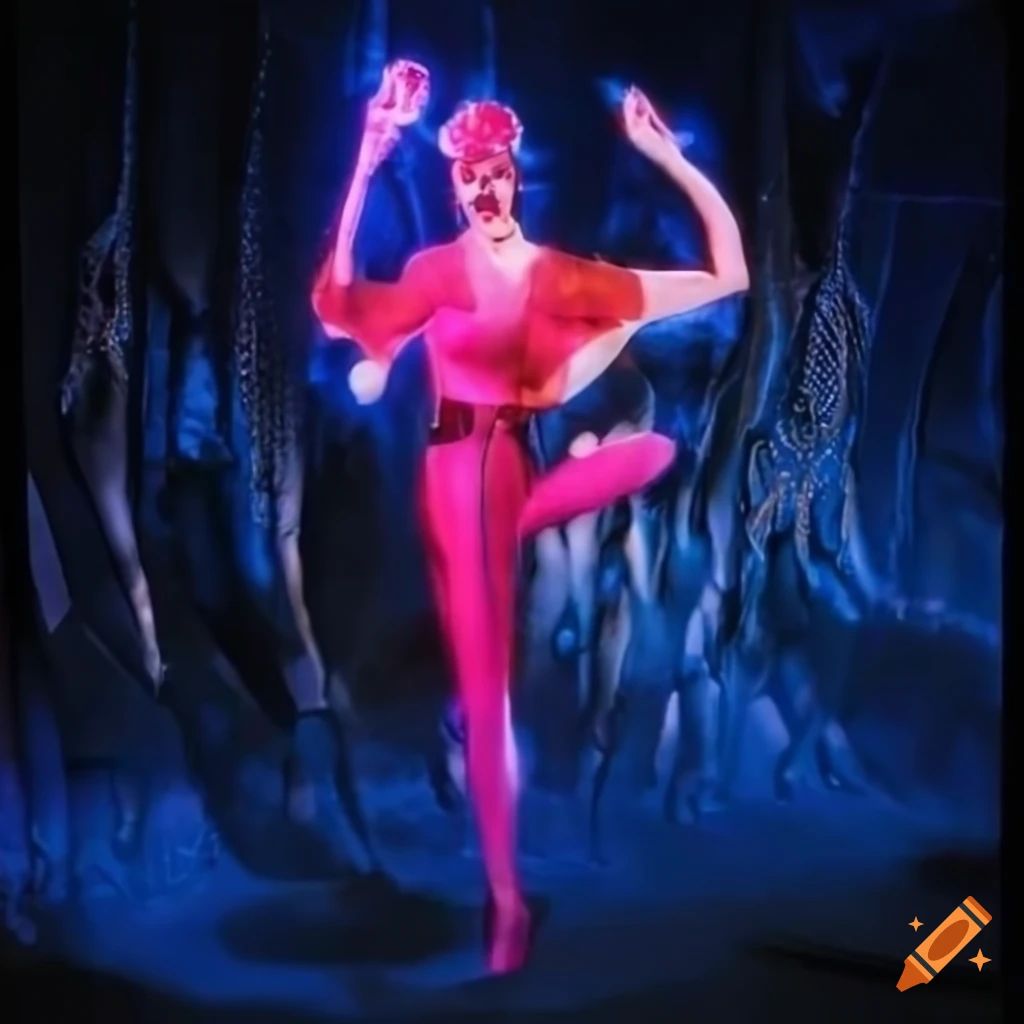 Gordon Freeman dancing in colorful crystal studio with vivid colors