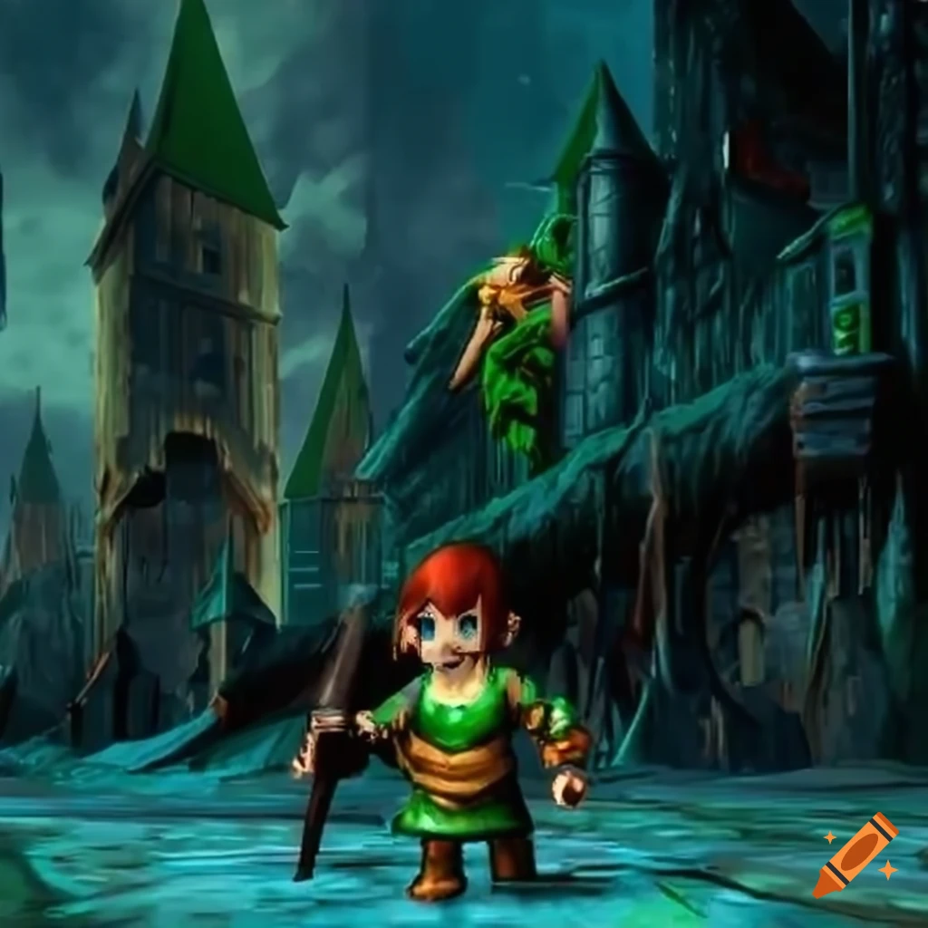Scene from a Nintendo 64 RPG game