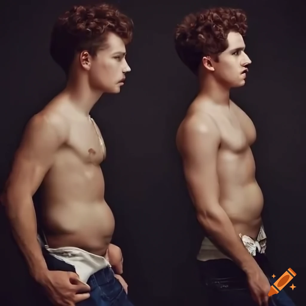 Young man with cowboy aesthetics and muscular build