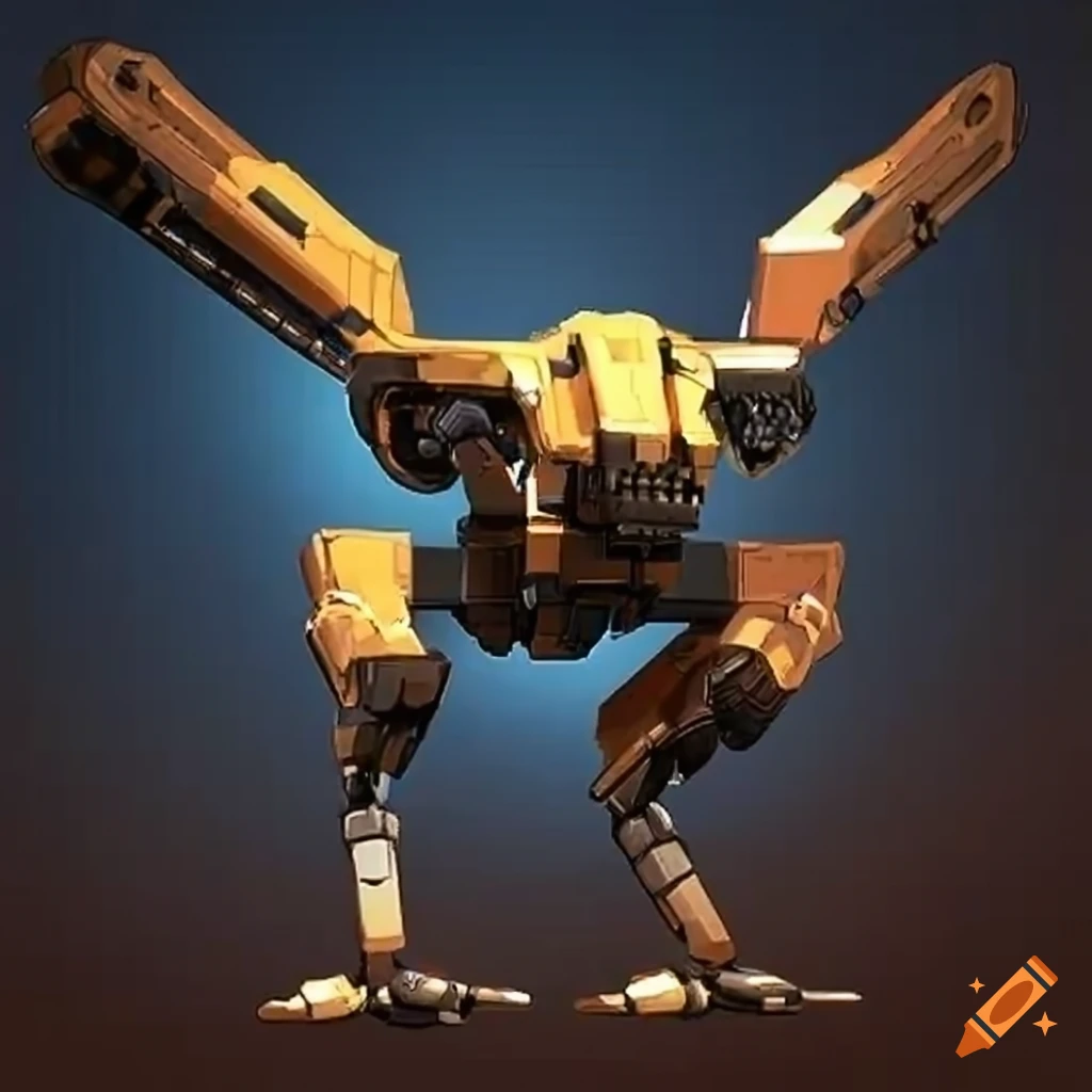 Fast and nimble bi-pedal mech design with insect and bird characteristics