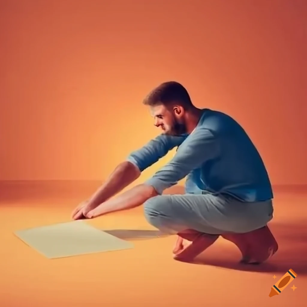 Man installing new floor