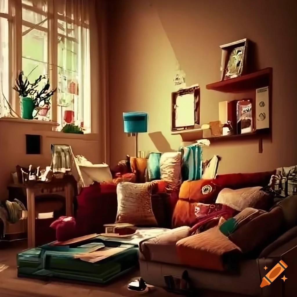 Slightly messy living room
