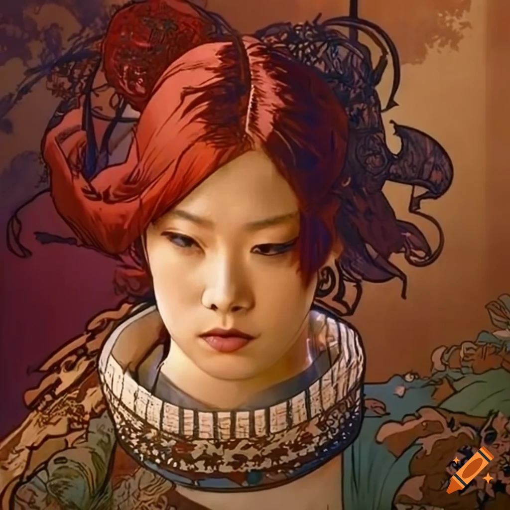 Zatoichi with a touch of Alphonse Mucha's style