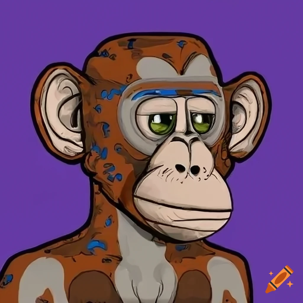 Colorful and unique ape artwork in the NFT space