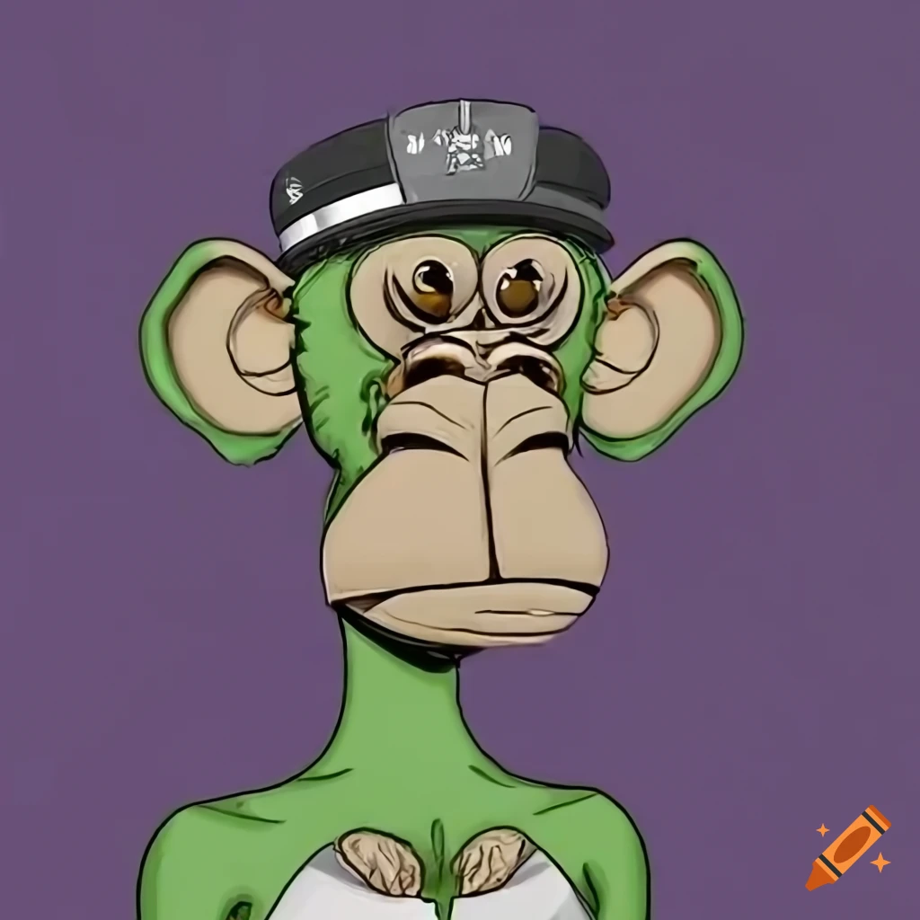 Gold NFT Monkey - Bored Ape digital artwork