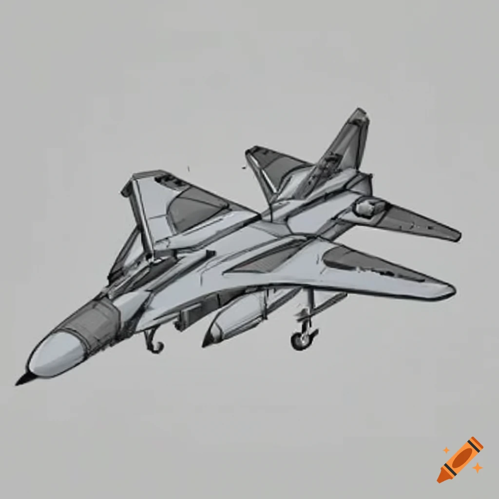 Isometric view of a detailed fighter aircraft in camouflage
