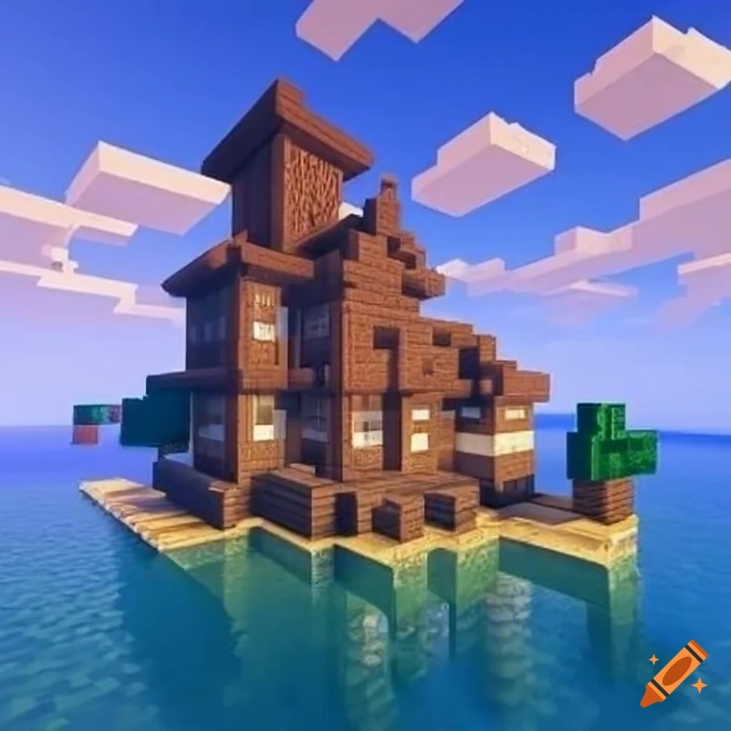 Ocean minecraft fishing village build